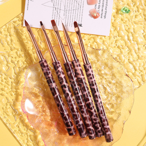 Pinceau à ongles en gel UV à double tête avec manche en métal, logo personnalisé, stylo de peinture professionnel pour salon de manucure - Product Image 2