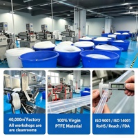 Tuyau en FEP transparent haute pureté pour le transfert de produits chimiques semi-conducteurs, les applications en laboratoire et les échangeurs de chaleur.