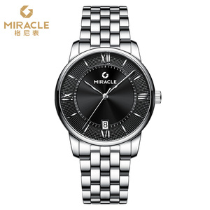 Miracle Luxury Classic Business Auto Date <strong>Watch</strong> Stainless Steel Bracelet Leather Rubber Options Mechanical <strong>Automatic</strong> <strong>Watch</strong> for - Product Image 5