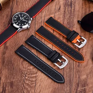 JUELONG Waterproof Leather TPU Watch Band Hybrid Rubber Quick Release Watch Strap 20 22 24mm