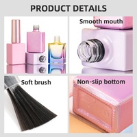 Personnalisé Oem Caps Brosse Colorée 10ml 12ml Carré Vide Emballage En Verre Uv Gel Vernis À Ongles Bouteille