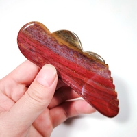 Nouvel Appareil de Massage en Jaspe Mookaïte à Pointes, Forme Innovante, Pierre Gua Sha, Vente Chaude DIY