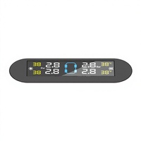 Sistema de Monitoreo de Presión de Neumáticos TPMS Universal con Energía Solar y Sensor Interno para 4 Ruedas, Carga USB para Automóvil, Camioneta, SUV