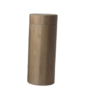 Recipiente de Té de Madera Artesanal de la Marca Cao County Hou, Redondo, con Tapa de Bambú Macizo, Tallado a Mano, para Regalo - Product Image 3