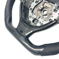 Volant de voiture en fibre de carbone noir brillant avec cuir perforé, adapté aux BMW F01 F02 F18 F15 F30 F56 F80 F60 Série 7