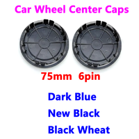 Cache-moyeux de roue de voiture 75 mm à 6 broches avec emblème, accessoires pour Mercedes-Benz AMG Classes C, E, S, GLE, CLC, W204, W203, W205, W124, W221
