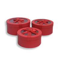 Coffrets cadeaux avec ruban coloré rond en PVC, boîte à fleurs pour chapeau en carton, logo personnalisé
