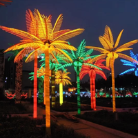 Lumière LED décorative d'extérieur personnalisée, 3M, 4M, 5M, pour parc, réaliste, aspect naturel, palmier en cocotier artificiel