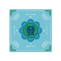 Tapis de Mahjong Américain Coloré, Écologique et Durable en Néoprène et Cuir avec Finition Mate - Conception Flottante Portable pour Jeux de Société