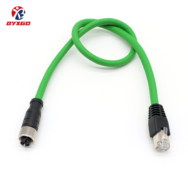 Manufacturer High Flex M12 to RJ45 Cable Cat6A SFTP Shielded 10Gbps Drag Chain M12 X Code Ethernet Cable for Industrial Camera