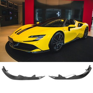 Aileron de lèvre avant de pare-chocs avant en fibre de carbone sèche de style OEM pour <span class=keywords><strong>Ferrari</strong></span> <span class=keywords><strong>SF90</strong></span> - Product Image 1