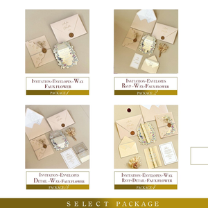 Invitaciones de <span class=keywords><strong>Boda</strong></span> de Acrílico Plateado con Espejo Personalizadas de Lujo, con <span class=keywords><strong>Sobres</strong></span> Florales con Detalles en Dorado y Tarjeta RSVP con Código QR - Product Image 4