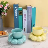 Tasse à thé de l'après-midi personnalisée, mugs mignons, ensemble de tasses nuage, tasse à café en céramique électrolytique
