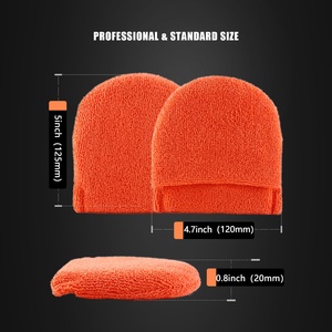 SPTA 10 pièces 125 mm Tampons applicateurs <span class=keywords><strong>de</strong></span> <span class=keywords><strong>cire</strong></span> pour voiture en microfibre Éponge <span class=keywords><strong>de</strong></span> polissage pour nettoyant <span class=keywords><strong>de</strong></span> peinture <span class=keywords><strong>de</strong></span> moyeu <span class=keywords><strong>de</strong></span> roue automobile - Product Image 3