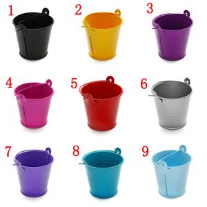Pastoral Style Candy Color Mini Iron <b>Bucket</b> for Home Decoration Desktop Gift or Painting <b>Bucket</b> - Product Image 6