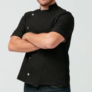 Chaqueta de cocina de chef maestro personalizada, uniforme de manga corta de chef de diseñador, uniforme de restaurante, ropa de cocina - Product Image 1