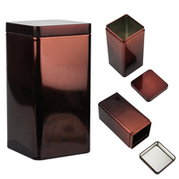 Boîte en métal carrée personnalisée pour le stockage de bonbons et de biscuits, emballage cadeau en métal recyclable avec présentoir promotionnel et commandes personnalisées acceptées