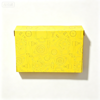 Caja de correo corrugada amarilla de alta gama, ecológica, reutilizable, con logotipo personalizado y asa de cinta.