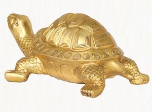 2025 latón puro chino Feng Shui oro tortuga China estatuilla cobre Fengshui Buda artículos chino tortuga de la suerte estatuas de dragón - Product Image 4