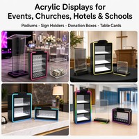 Support d'affichage en acrylique personnalisé, fabrication OEM ODM directe d'usine, présentoir en PMMA transparent avec bords polis et lisses