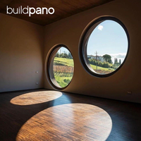 Ventana de Aluminio, Fabricante Chino, Ventana de Persiana Oscilobatiente Personalizada, Forma Circular para Uso Exterior