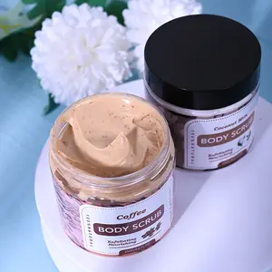 Wholesale private label all natural vitamin C moisturizer whitening lightening 200g shea coffee body butter cream