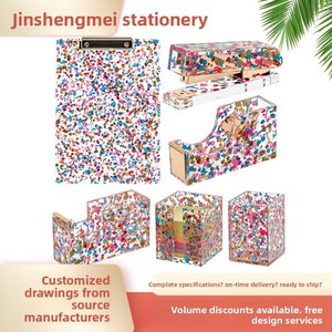 ชุดเครื่องเขียนสำนักงานสำหรับธุรกิจสีทองแชมเปญ รุ่น 1 จากโรงงาน JSM ผลิตจากอะคริลิกพิมพ์ลายโดยตรงจากโรงงานในจีน - Product Image 5