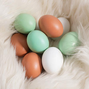 Dönen Oyuncak Ahşap Yiyecek - Yumurta ve Ördek Yumurtası Seti - Çocukların Rol Yapma Oyunları Boyama Sanatları - Şaka Oyuncakları - Product Image 1