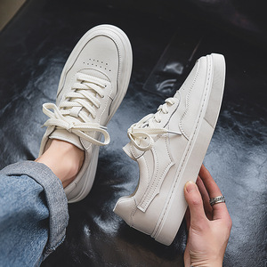 Zapatillas Casuales para Hombre, Transpirables, de Cuero Genuino Blanco, para Deporte, Caminar, Antideslizantes, de Malla, para Primavera e Invierno - Product Image 5