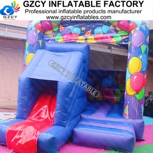Château gonflable commercial avec toboggan, en PVC, sur le thème des anniversaires, pour fêtes - Product Image 3