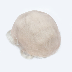 Prothèse capillaire de haute qualité 100 % cheveux humains vierges indiens Remy pour hommes, base brun foncé/clair, ligne de cheveux naturelle, petit bonnet, longueur courte - Product Image 4