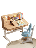 Bureau d'ordinateur réglable en hauteur à manivelle, table d'étude en bois, poste de travail à levage manuel avec étagère de rangement