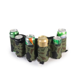 Boshiho Ceinture porte-boissons réglable et durable pour 6 boissons, avec fonction imperméable, étui pour bouteilles de bière et sac banane - Product Image 4