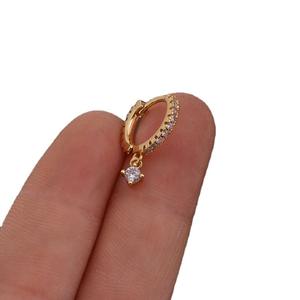 Aros de Oro ZF con Cierre de Clic para Cartílago, Rook, Órbita, <span class=keywords><strong>Piercing</strong></span> de Oreja para Mujer, Cobre con Circonita Cúbica, Aros de Oro y Plata - Product Image 5