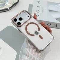 Coque de téléphone portable antichoc de luxe en PC avec diamants, design brillant pour objectif, compatible iPhone 18 17 Pro Max 16 Plus