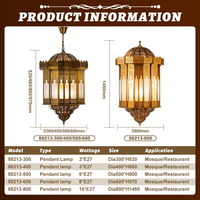 Lampe islamique sur mesure pour l'intérieur, mosquée, palais, salle de prière, restaurant, lustre LED pour mosquée