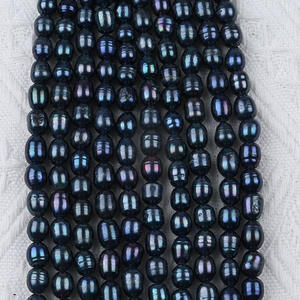 Perlas Cultivadas de Agua Dulce Naturales de 8-9 mm, Blancas y Negras, Semi-Acabadas, para Hacer Joyería DIY, Venta al por Mayor en Zhuji - Product Image 4