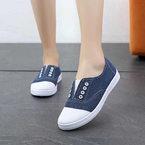 Zapatos planos cómodos y suaves para mujer, zapatillas de lona sin