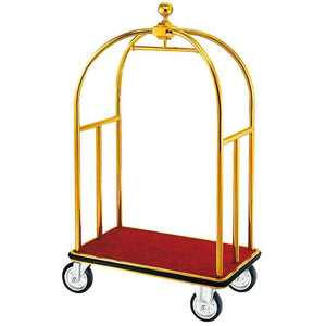 Huadison होटल उपकरण कस्टम स्टेनलेस स्टील लक्जरी पिंजरा सोने होटल की लॉबी सामान होटल trolly गाड़ी - Product Image 1