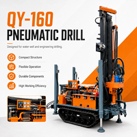 Foreuse pneumatique portable sur chenilles pour puits profonds, équipement agricole et de construction