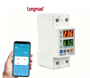Estabilizador de Voltaje Ajustable <span class=keywords><strong>Longroad</strong></span> con Protección Contra Sobrevoltaje y Bajo Voltaje, 3p+N 63A con Pantalla LCD de Corriente - Product Image 1