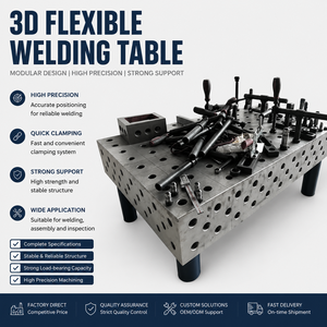 <span class=keywords><strong>Table</strong></span> de travail de soudage flexible 3D D28, plateforme de soudage en acier nitrué <span class=keywords><strong>perforé</strong></span> pour la fabrication en atelier - Product Image 3