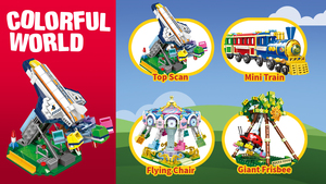 Xingbao 01111 Công Viên Giải Trí Thành Phố Thế Giới Đầy Màu Sắc Thiết Bị Chàng Trai Cô Gái Quà Tặng Xây Dựng Khối Đồ Chơi Xây Dựng - Product Image 4