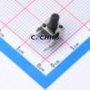 TC-6615-9.0-250G Tactile Switch Bent Lead Through Hole-4P,6x6mm Single Pole Single Throw Round Button 2.5N Right Angle Insert - Product Image 1