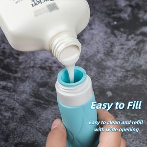 Nuova Bottiglia da Viaggio in Silicone Colorata per Shampoo, Olio Essenziale e Lozione, 100ML <span class=keywords><strong>3</strong></span>.4oz, Grado Alimentare - Product Image 5