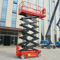 Plateforme élévatrice à ciseaux hydraulique en acier, automotrice, entièrement automatique, portable, 5,8 m, 2 personnes, 3-5 m/min, électrique