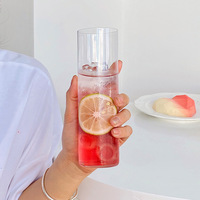 Modern glazen tumbler met rechte zijden, hoge sapbeker, highball drinkglas voor water, cocktails, ijsthee, thuis, café, restaurant