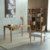 Chaise de lecture de loisirs avec accoudoir dossier cadre en bois de frêne chaise simple avec siège coussin en tissu pour salon hôtels