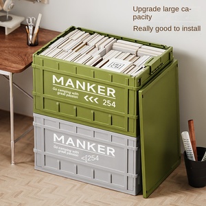 Caixa de Armazenamento Plástica Industrial Dobrável à Prova de Poeira 60L-70L Multiuso de Grande Capacidade para Organização de Objetos Diversos - Product Image 2