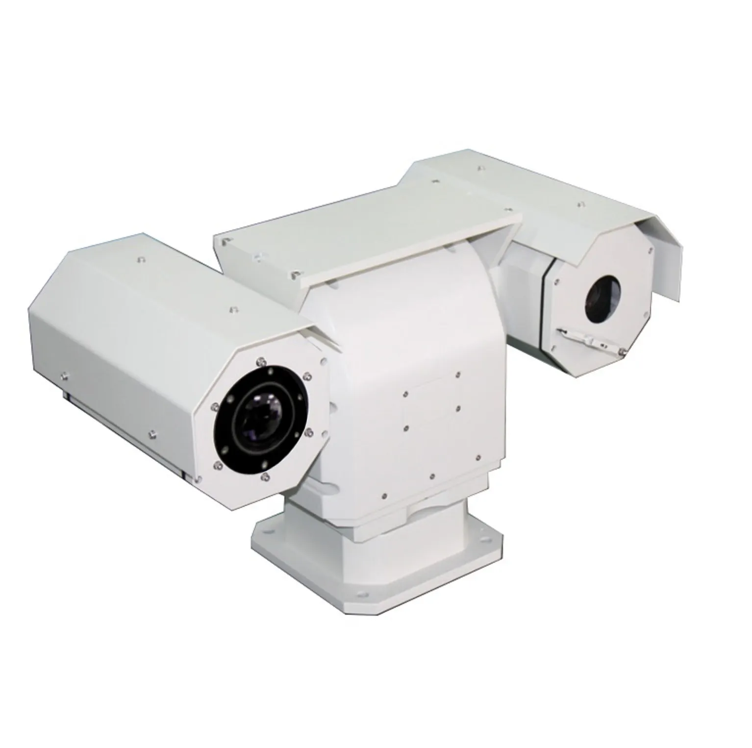 Caméra de surveillance à imagerie thermique pour la défense des frontières extérieur 2-6km longue distance Fl 100mm F1.0 Lwir objectif motorisé voiture Ptz